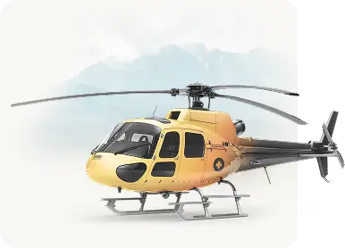 キリマンジャロの斜面上空を飛ぶヘリコプター キリマンジャロの斜面上空を飛ぶヘリコプター