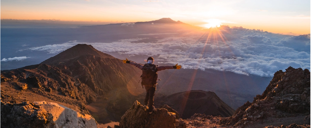 メル山 - 4日目 - From Saddle Hut to Meru Peak and descent to Momella Gate